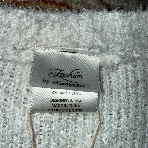 Fashion by Mirabeau Snowman Sequin Sparkling Christmas Sweater Size XL - Picture 4 of 9